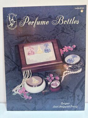 Perfume Bottles Cross Stitch Leaflet 380 Pegasus Originals Inc Designer Leah Pre